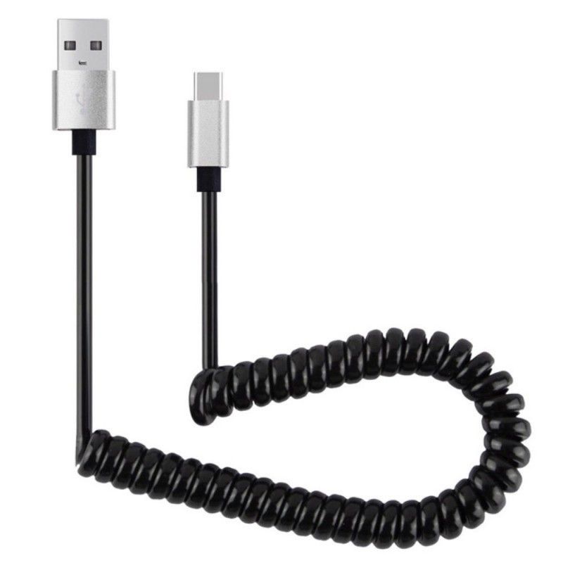 Cable De Recharge À Ressort Usb Vers Usb C