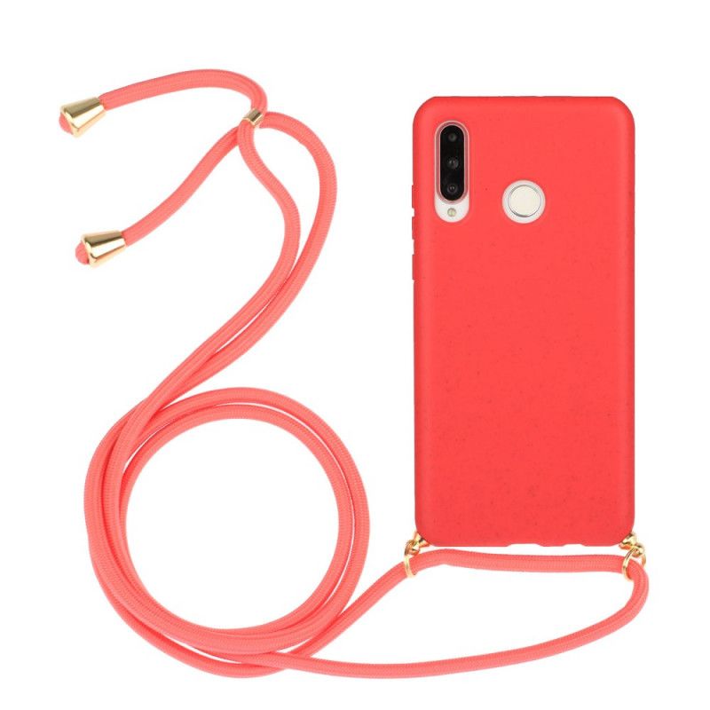 Coque Huawei P30 Lite Silicone Avec Cordon Coloré