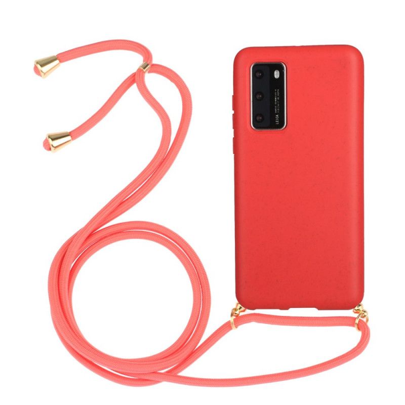 Coque Huawei P40 Silicone Avec Cordon Coloré