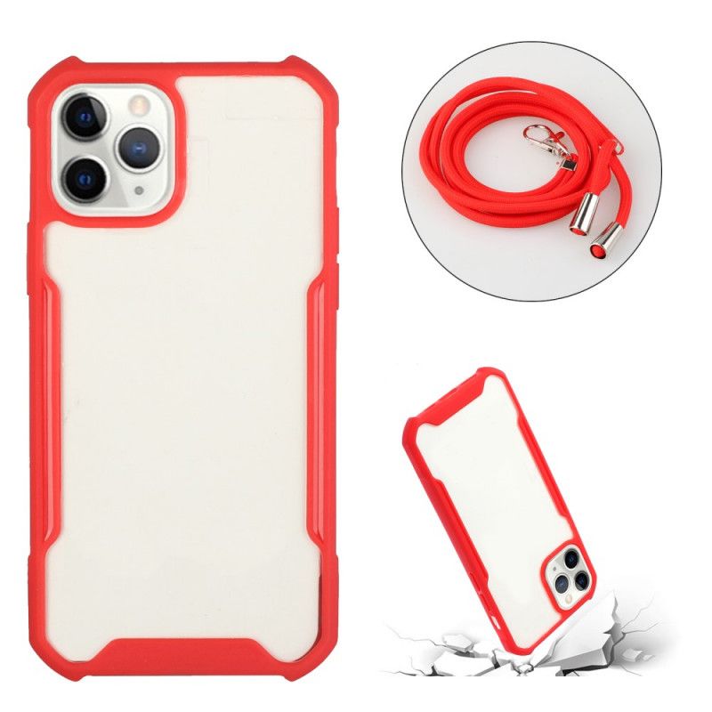 Coque iPhone 11 Pro Hybride Avec Cordon Coloré