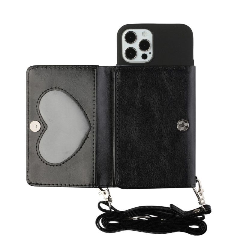 Coque iPhone 12 / 12 Pro À Bandoulière Porte-cartes