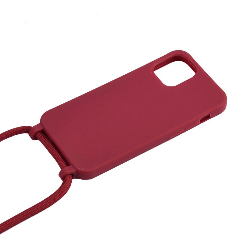 Coque iPhone 12 / 12 Pro Silicone Et Cordon