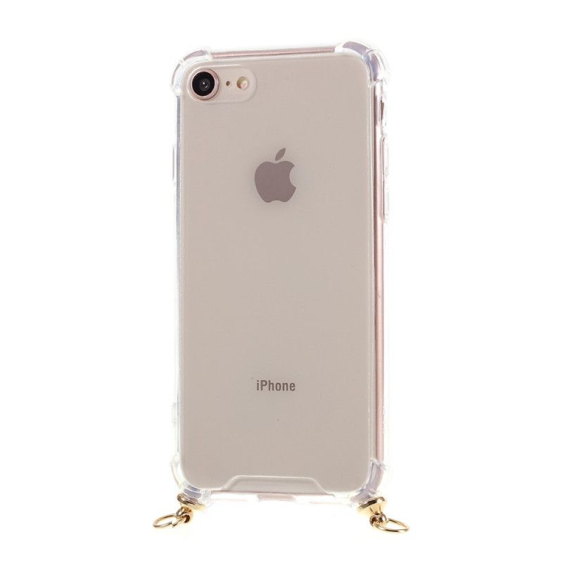 Coque iPhone Se 2 / 8 / 7 Hybride Avec Cordon Coloré