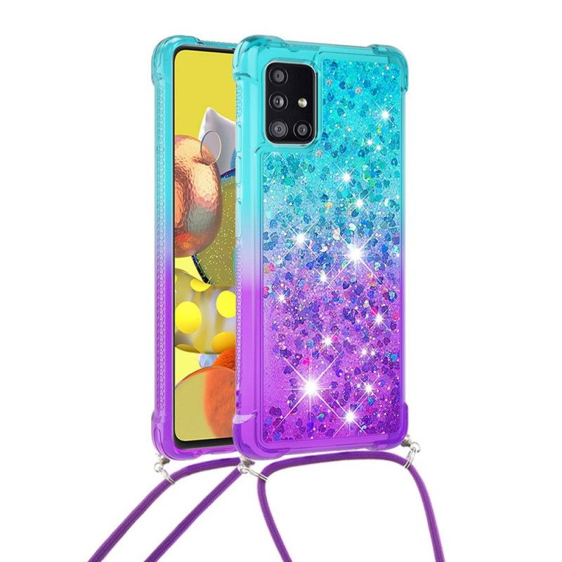 Coque Samsung Galaxy A51 5g Silicone Paillettes Et Cordon