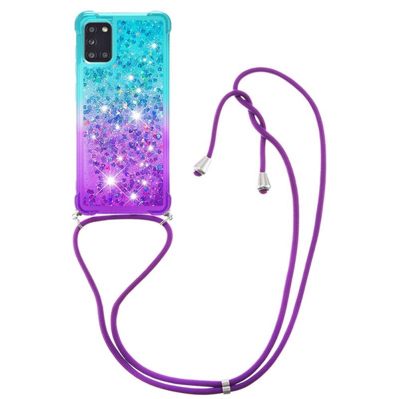 Coque Samsung Galaxy A51 5g Silicone Paillettes Et Cordon