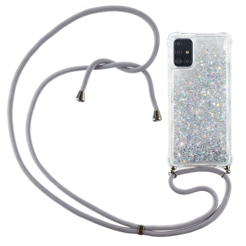 Coque Samsung Galaxy A51 Paillettes Avec Cordon