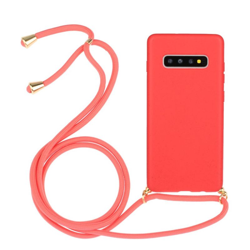 Coque Samsung Galaxy S10 Silicone Avec Cordon Coloré