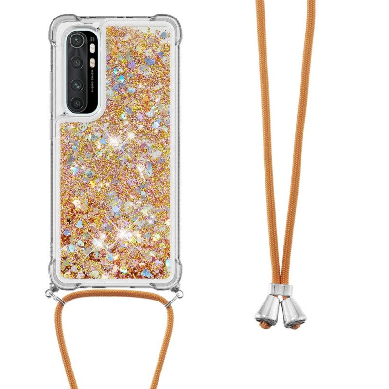 Coque Xiaomi Mi Note 10 Lite Paillettes Et Cordon