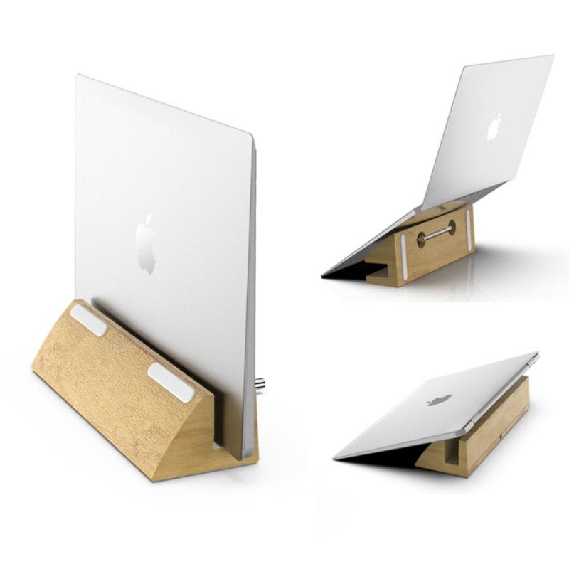 Support Du Bureau En Bloc De Bois Dirose Pour Macbook