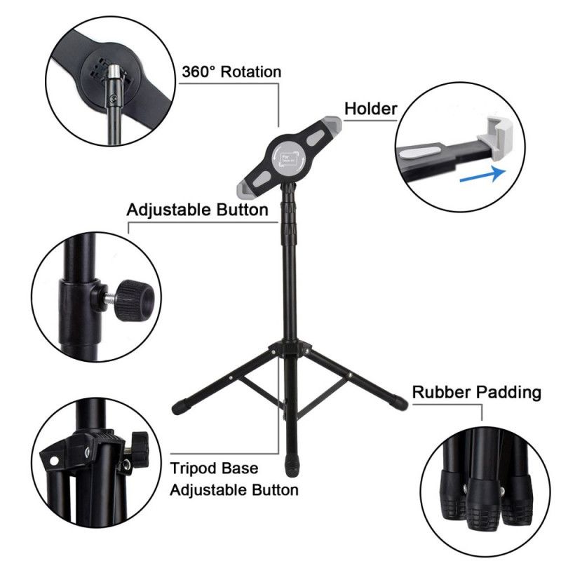 Support Trépied En Alliage D'aluminium Pour Tablette