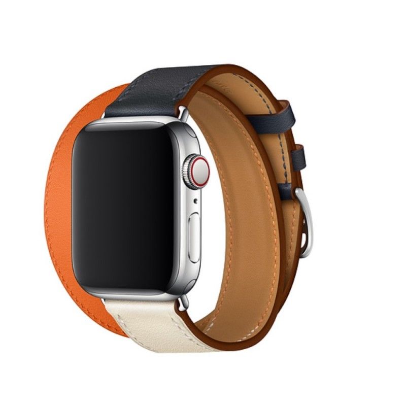 Bracelet Apple Watch 40/38 Mm Cuir Double Tour Couleurs