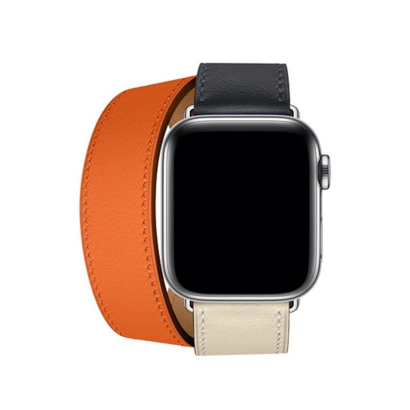 Bracelet Apple Watch 40/38 Mm Cuir Double Tour Couleurs