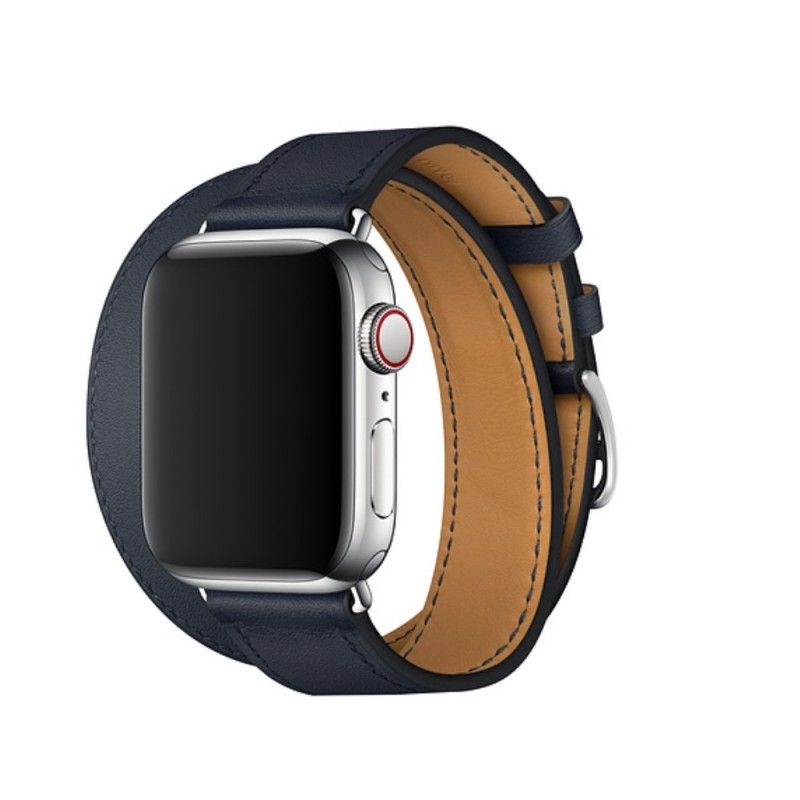 Bracelet Apple Watch 40/38 Mm Cuir Double Tour Couleurs