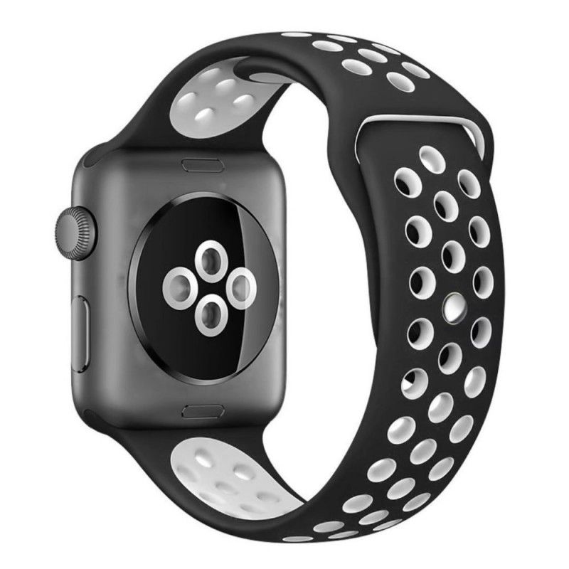 Bracelet Apple Watch 40/38 Mm Silicone Aéré Bicolore