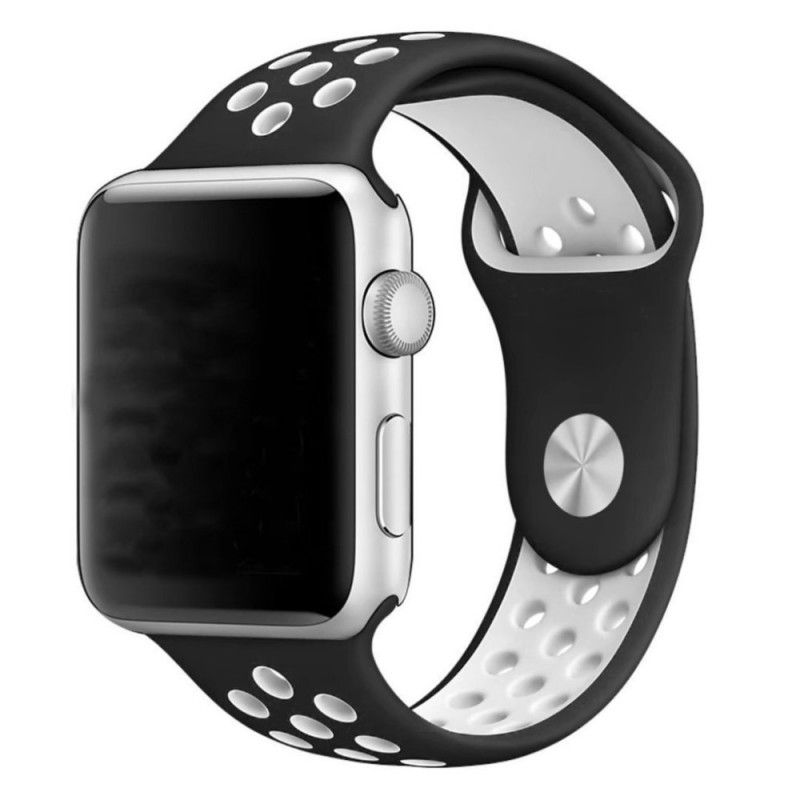 Bracelet Apple Watch 40/38 Mm Silicone Aéré Bicolore