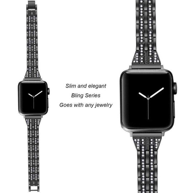 Bracelet Apple Watch 40/38 Mm Stainless Et Strass