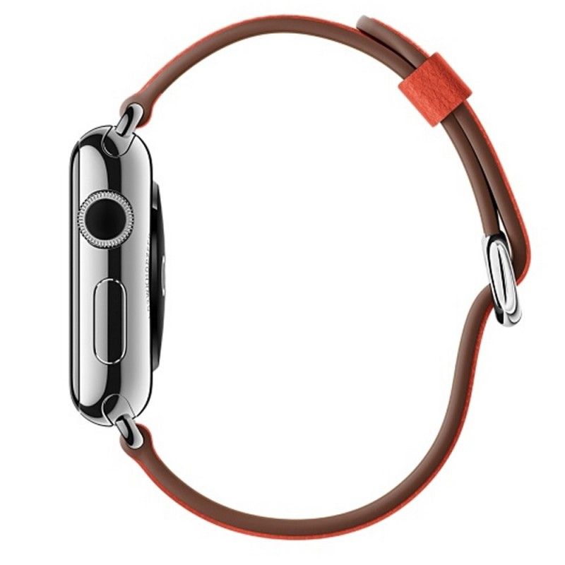 Bracelet Apple Watch 40/38 Mm Véritable Cuir Texture Litchi
