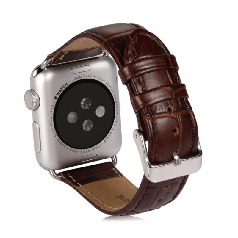 Bracelet Apple Watch 42 Mm En Cuir - Peau De Crocodile