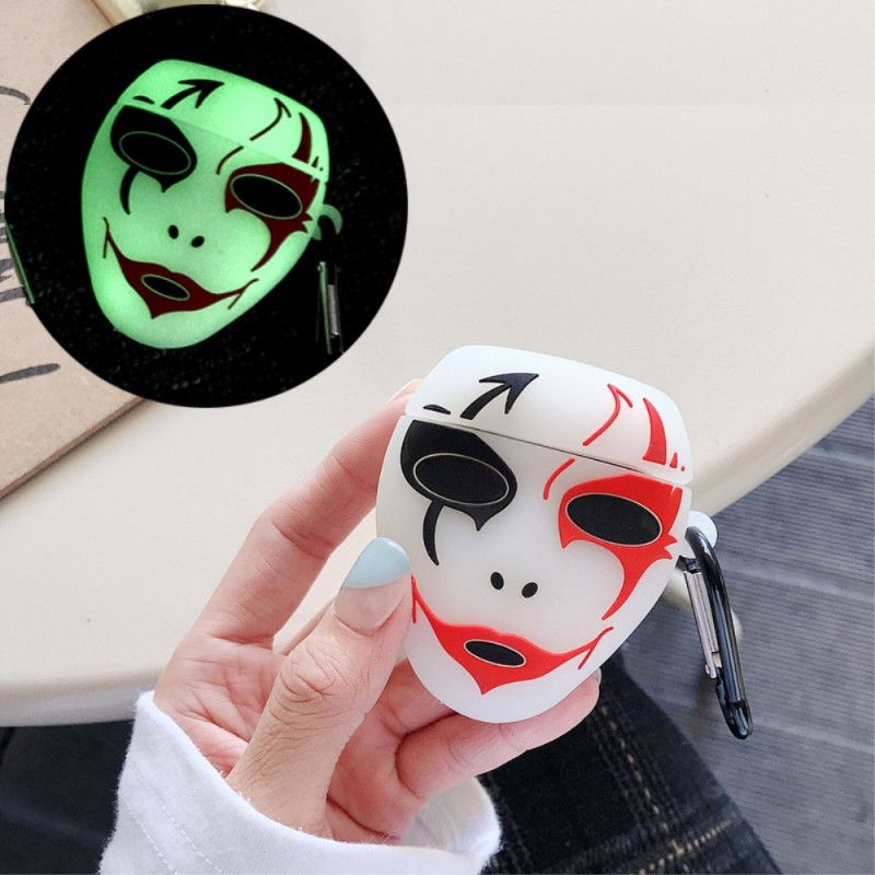 Coque Airpods Diable Fluo Avec Mousqueton