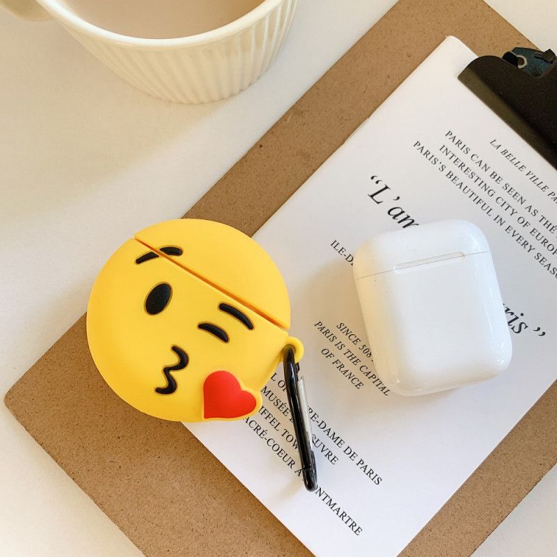 Coque Airpods Emoji Avec Mousqueton