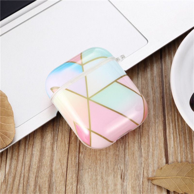 Coque Airpods Plastique Design Marbre