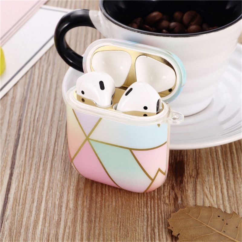 Coque Airpods Plastique Design Marbre