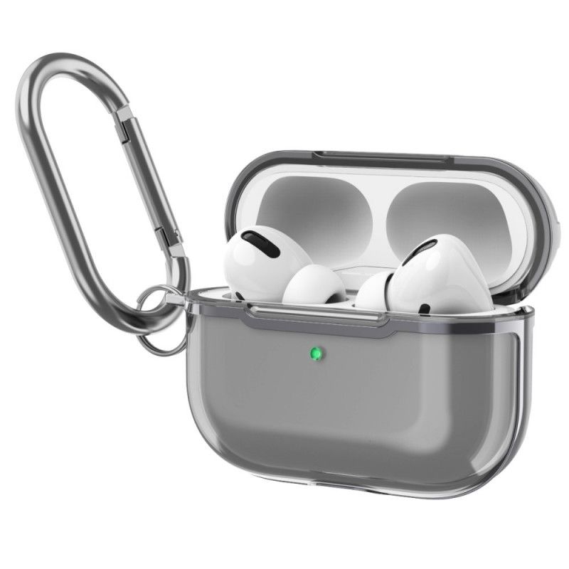 Coque Airpods Pro Design Métallisé Avec Mousqueton