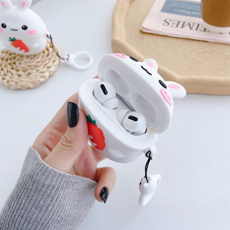 Coque Airpods Pro Lapin 3d Avec Anneau