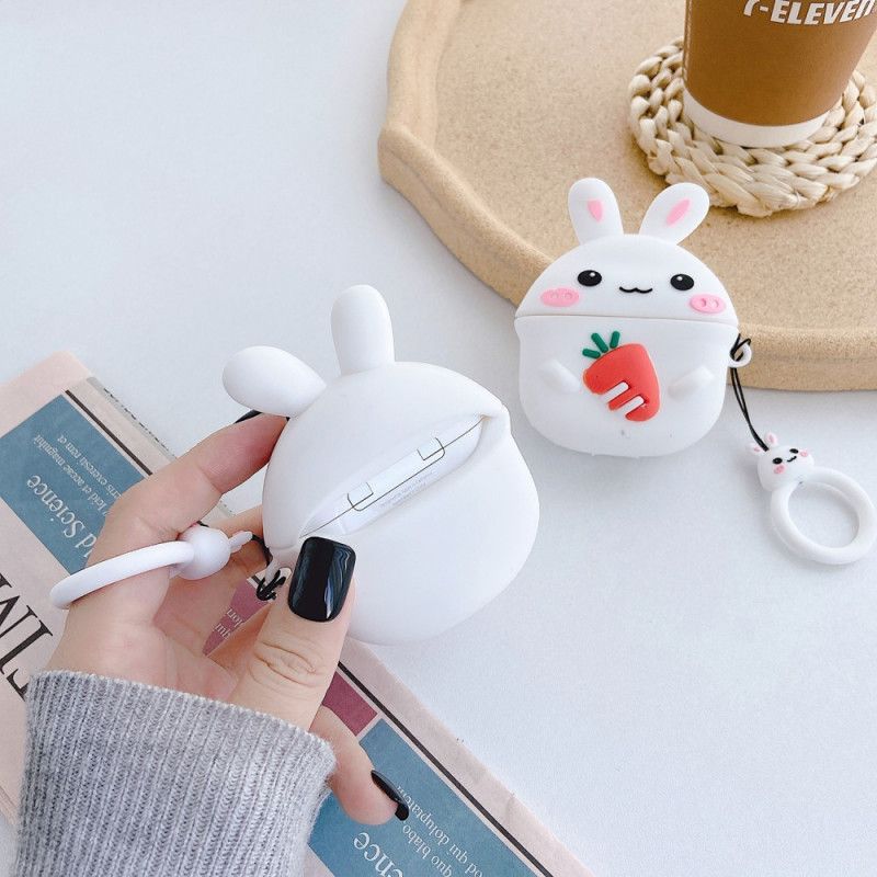 Coque Airpods Pro Lapin 3d Avec Anneau