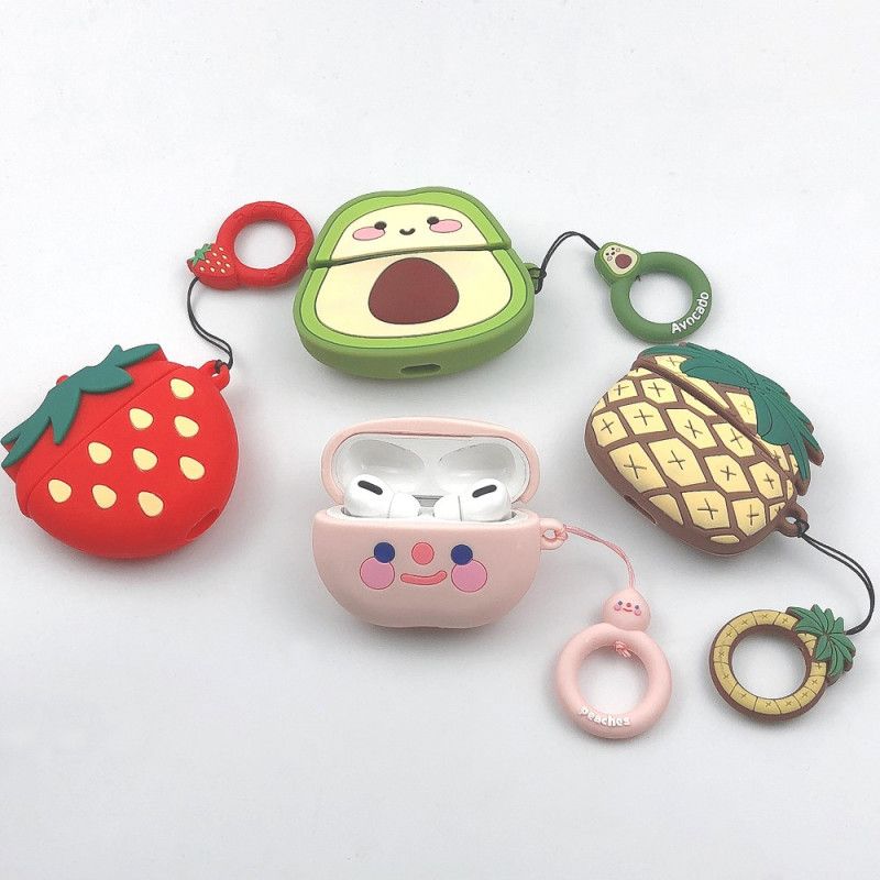 Coque Airpods Pro Série Fruit Avec Anneau