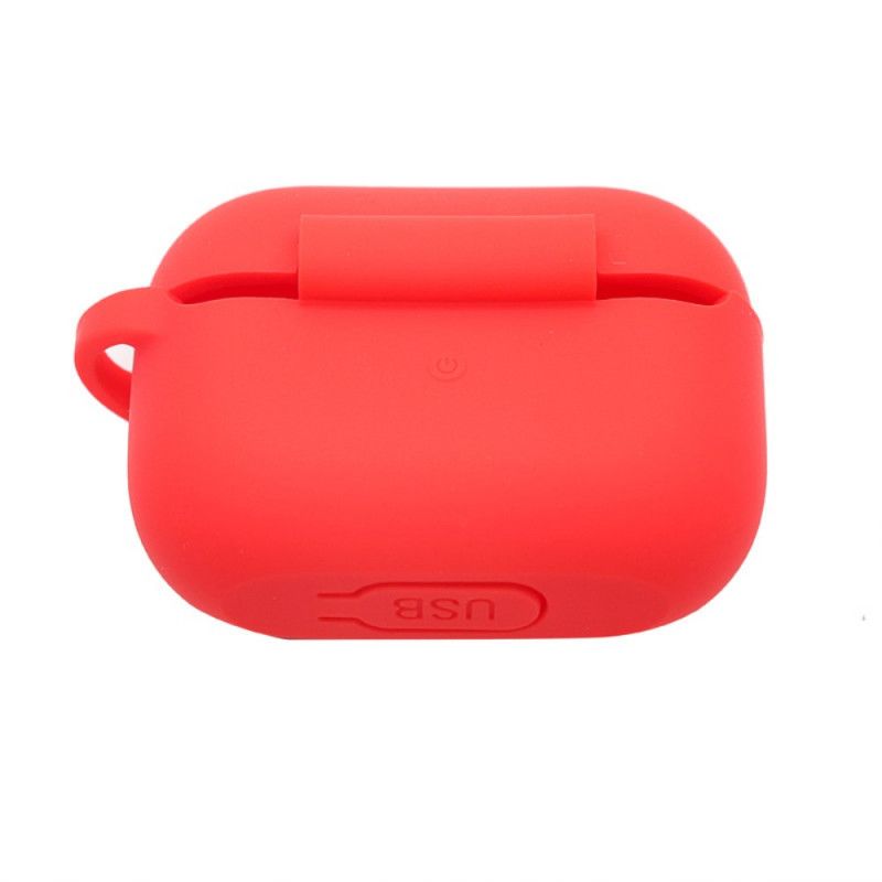 Coque Airpods Pro Silicone Pure Colors Avec Mousqueton