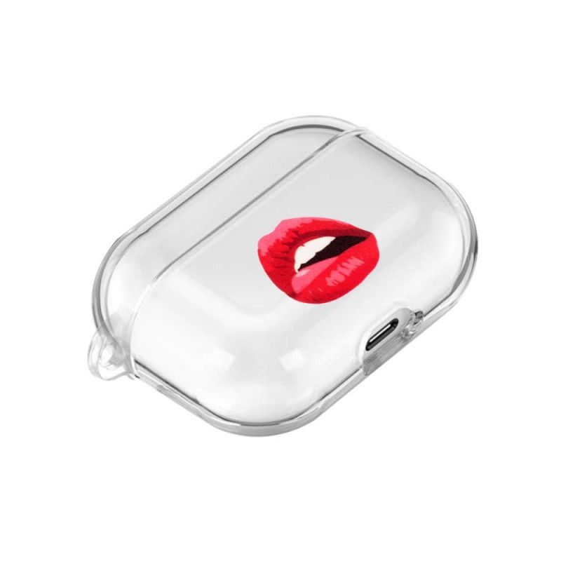 Coque Airpods Pro Silicone Transparent Lèvres