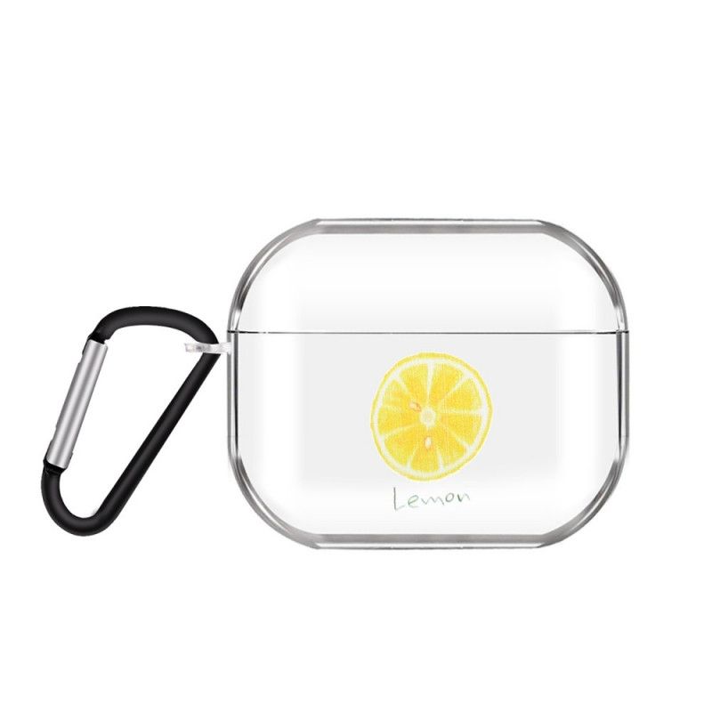 Coque Airpods Pro Silicone Transparent Série Fruits