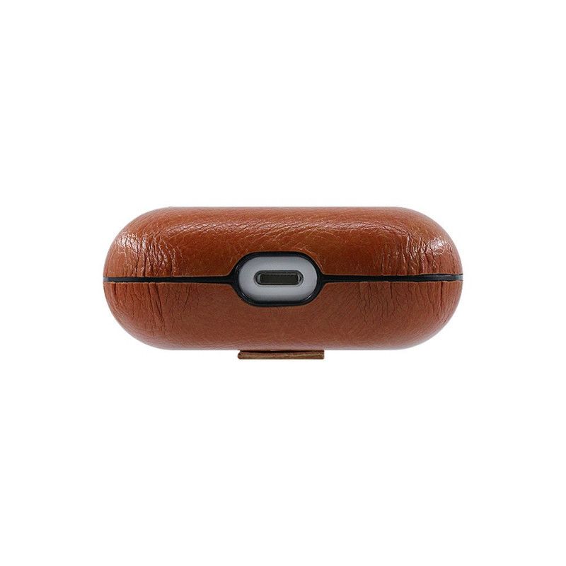 Coque Airpods Pro Style Cuir Avec Mousqueton