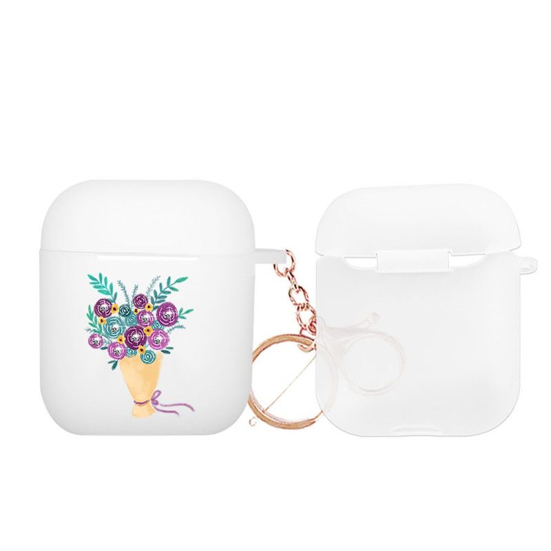 Coque Airpods Série Bouquet De Fleurs Nxe Avec Mousqueton