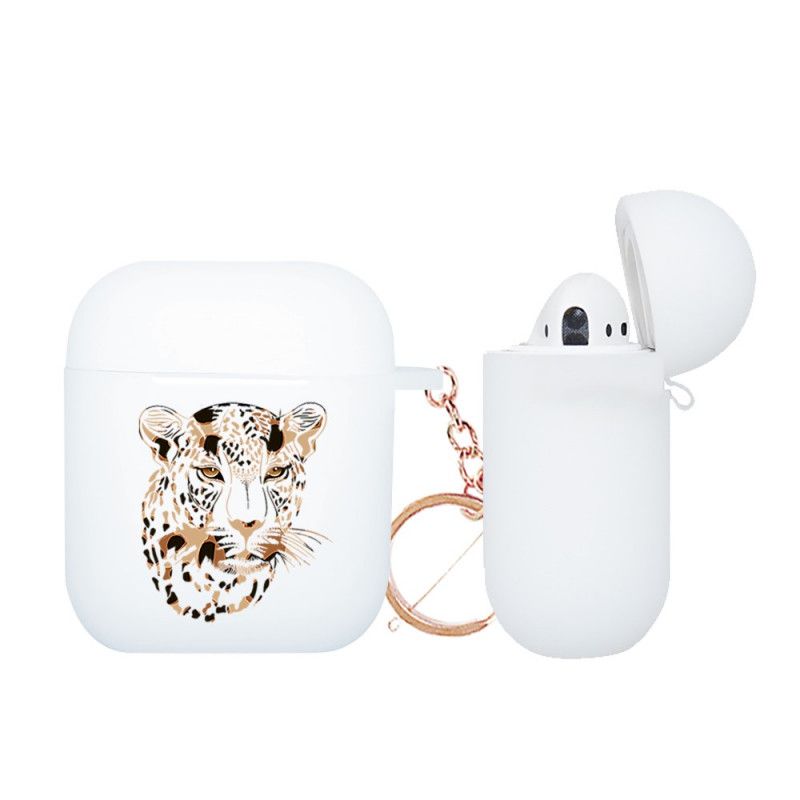 Coque Airpods Série Léopard Nxe Avec Mousqueton