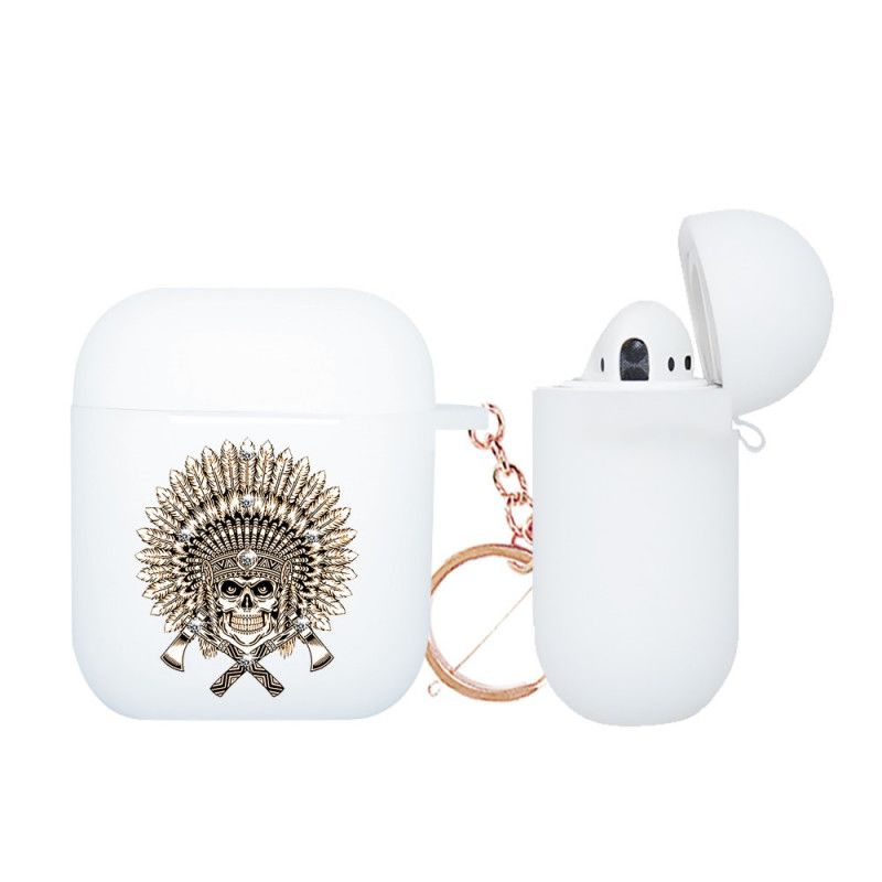 Coque Airpods Série Tête De Mort Nxe Avec Mousqueton