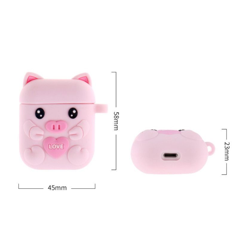 Coque Airpods Silicone Cochon Fun