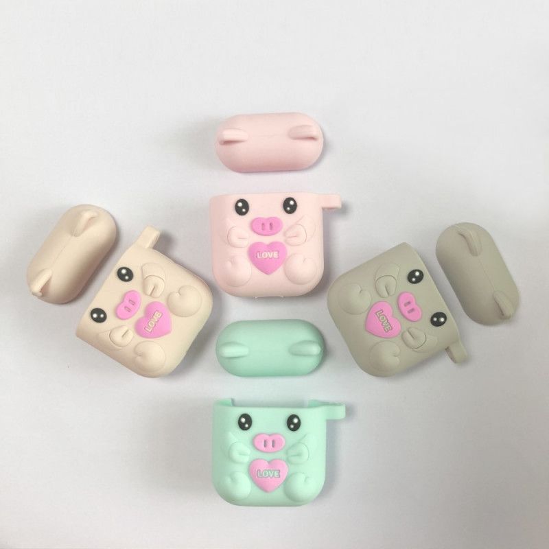 Coque Airpods Silicone Cochon Fun