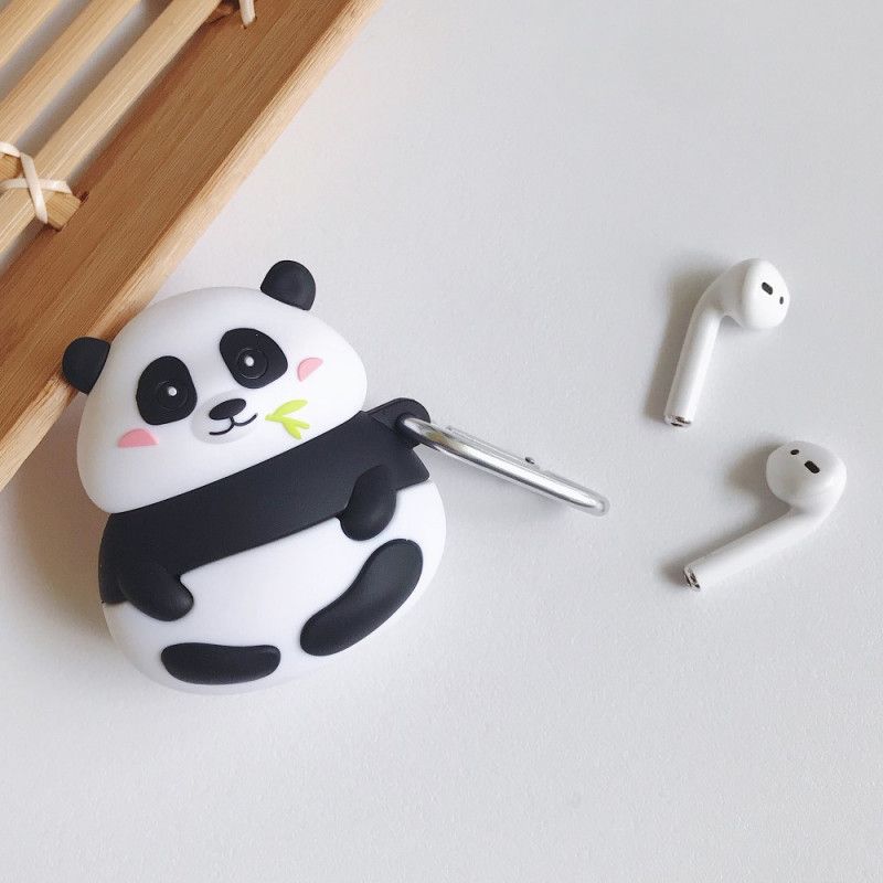 Coque Airpods Silicone Série Animal Fun Avec Mousqueton