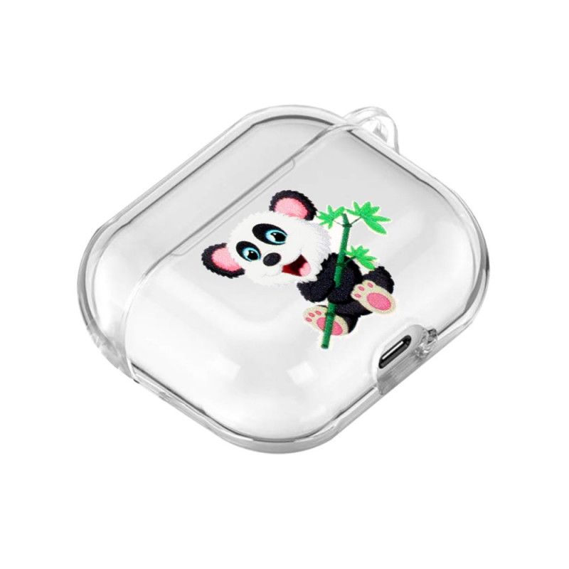 Coque Airpods Silicone Série Animaux Avec Mousqueton