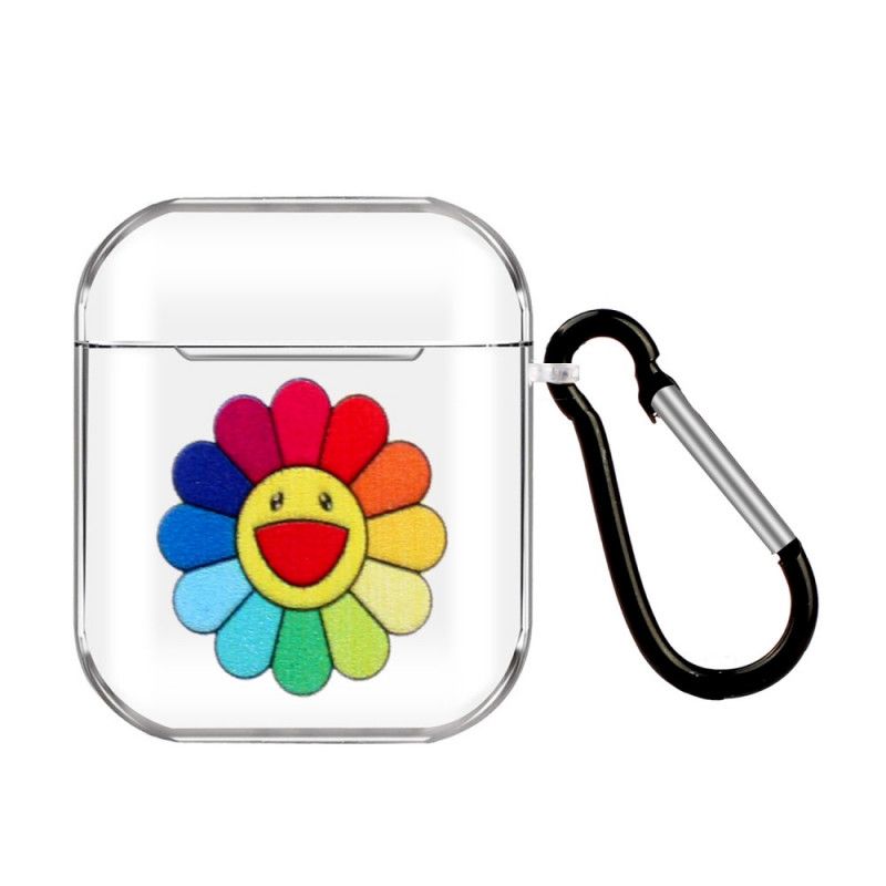 Coque Airpods Silicone Série Fleur Arc-en-ciel