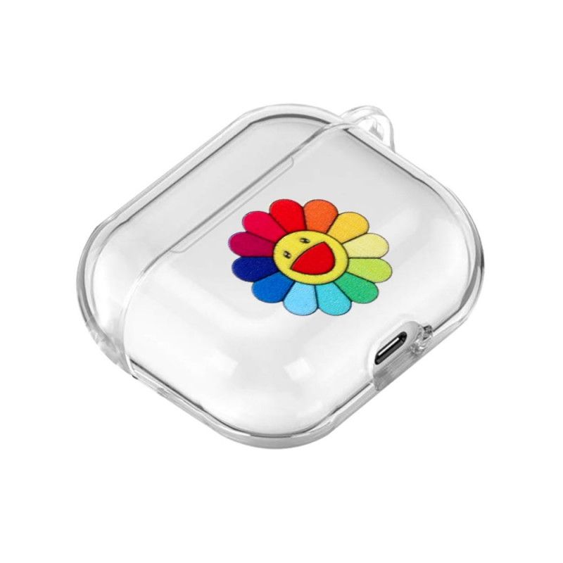 Coque Airpods Silicone Série Fleur Arc-en-ciel