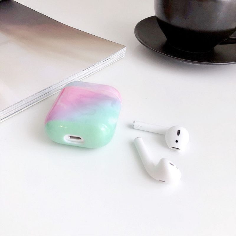 Coque Airpods Silicone Style Marbre