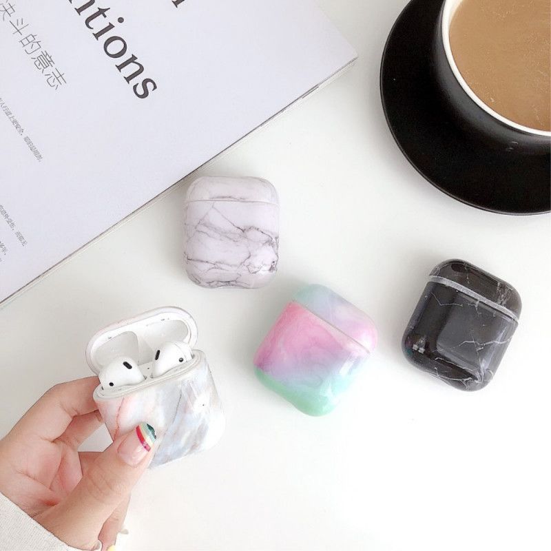 Coque Airpods Silicone Style Marbre