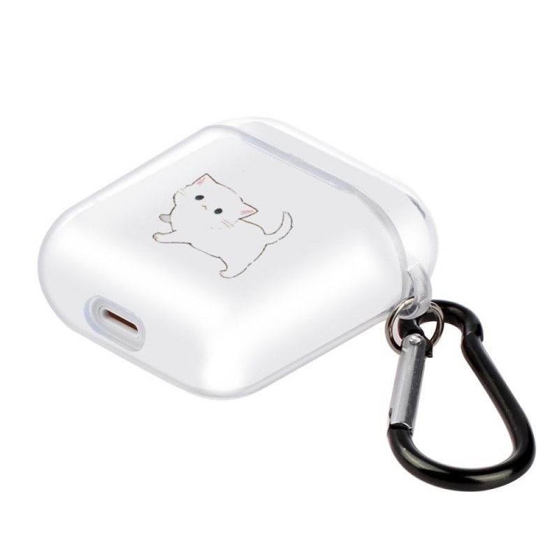 Coque Airpods Silicone Transparent Série Chat