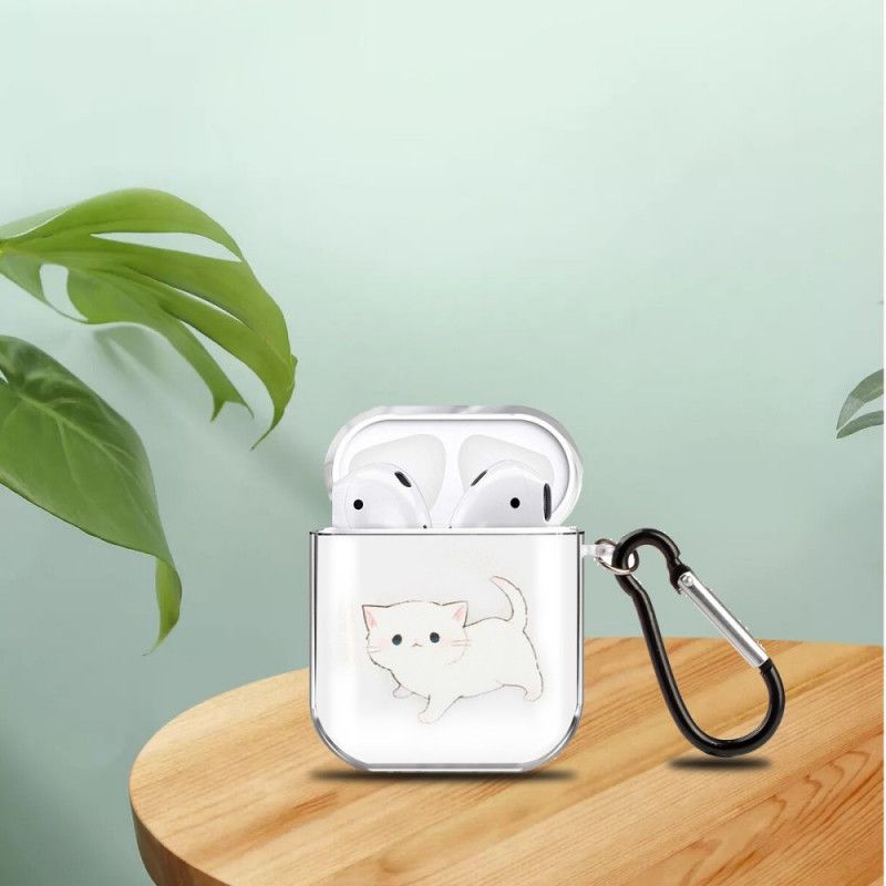 Coque Airpods Silicone Transparent Série Chat