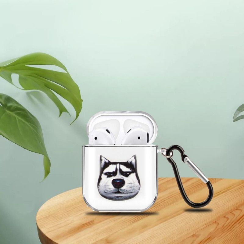 Coque Airpods Silicone Transparent Série Chien