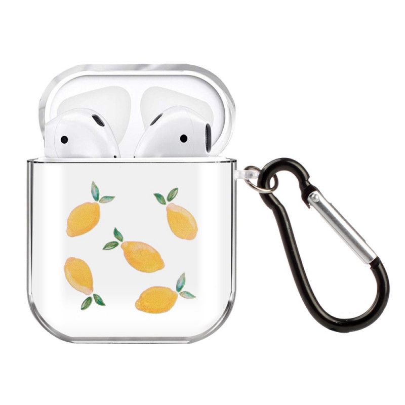 Coque Airpods Silicone Transparent Série Fruit