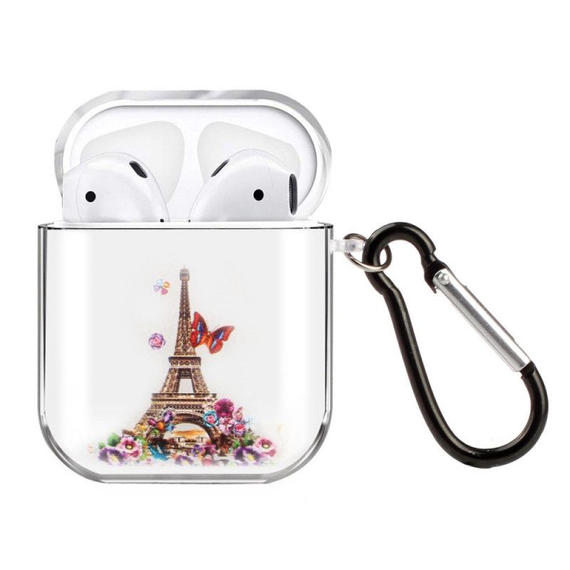 Coque Airpods Silicone Transparent Série Papillon